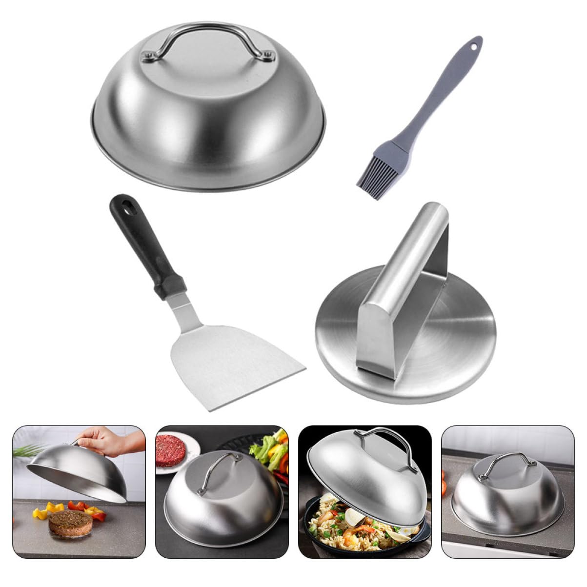 VICASKY 1 set di pressa per hamburger, robusta patty maker per barbecue e barbecue, durevole e sicuro per hamburger e carne, perfetta per gli amanti della cucina