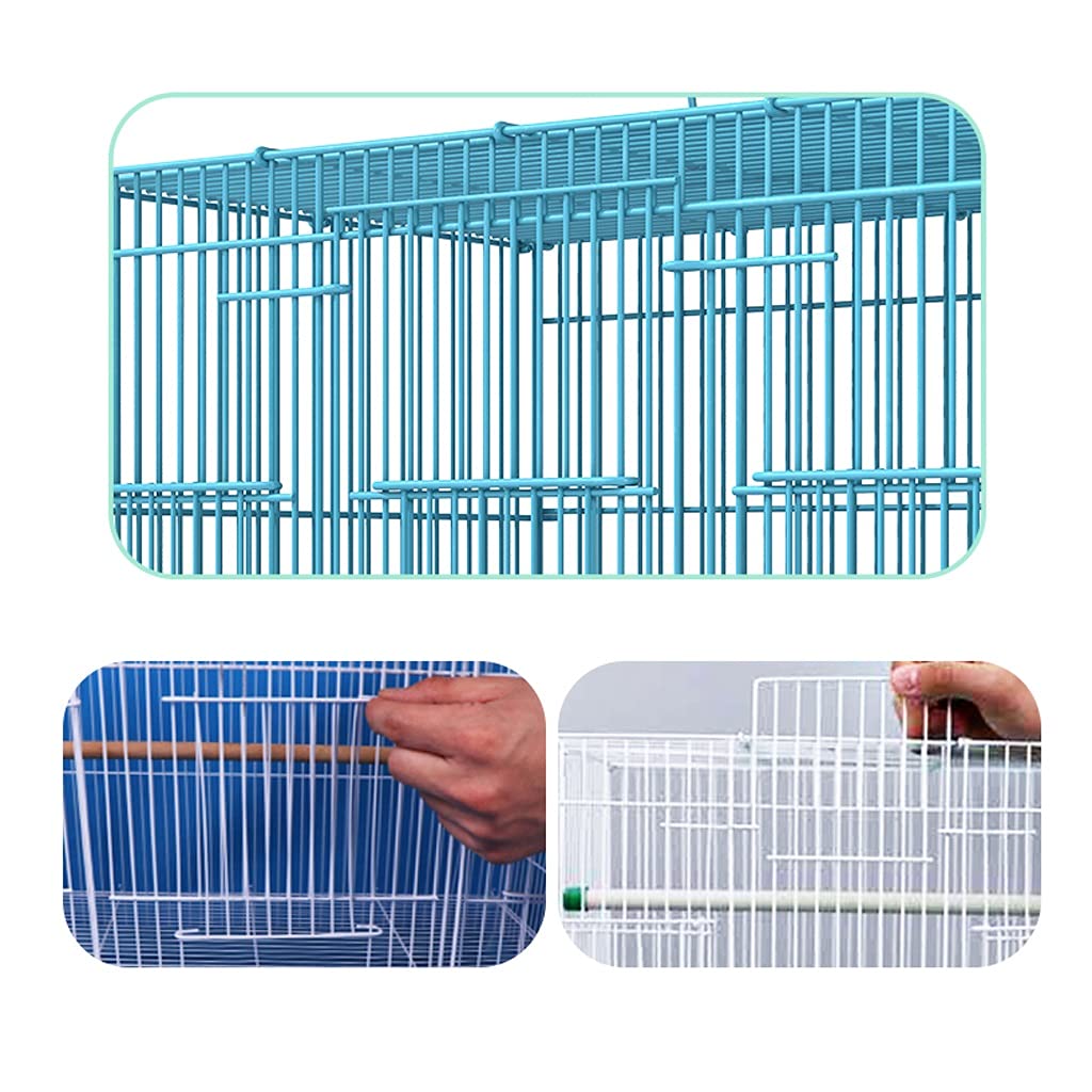 Klatka dla ptaków Klatka dla ptaków Prostokąt Hodowla Lot papug Szuflada Akcesoria do klatek dla ptaków Dla zięb Budgie Nimfy Conures Lovebirds Wystrój klatek dla ptaków (Whitesmall)