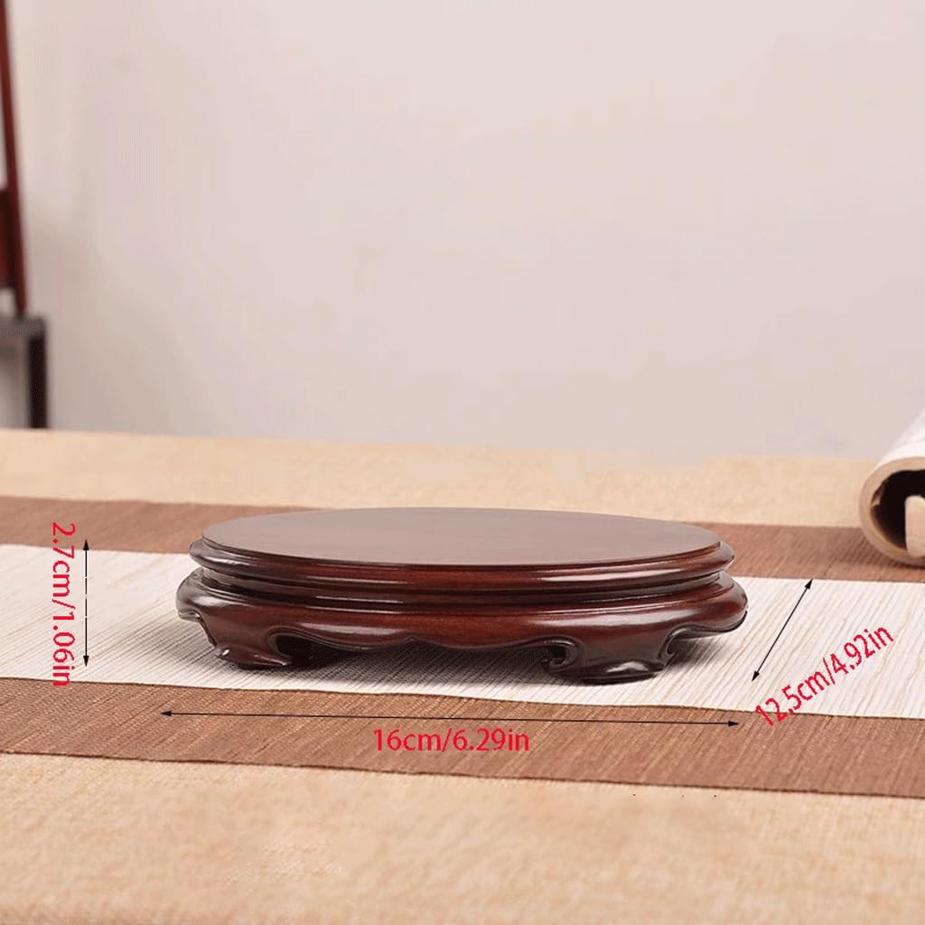 Vaso Bonsai Ovale Teiera Intera in Legno Set da tè Fiore Bonsai Bonsai Base Ornamentale in Legno Massello Supporto per Espositore