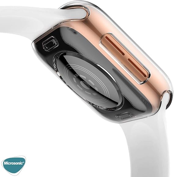 Microsonic Apple Watch Series 11 46mm için Kılıf 360 Full Round Soft Silicone Şeffaf [Watch Series 11 46mm ile Uyumlu Kılıf - Şeffaf]