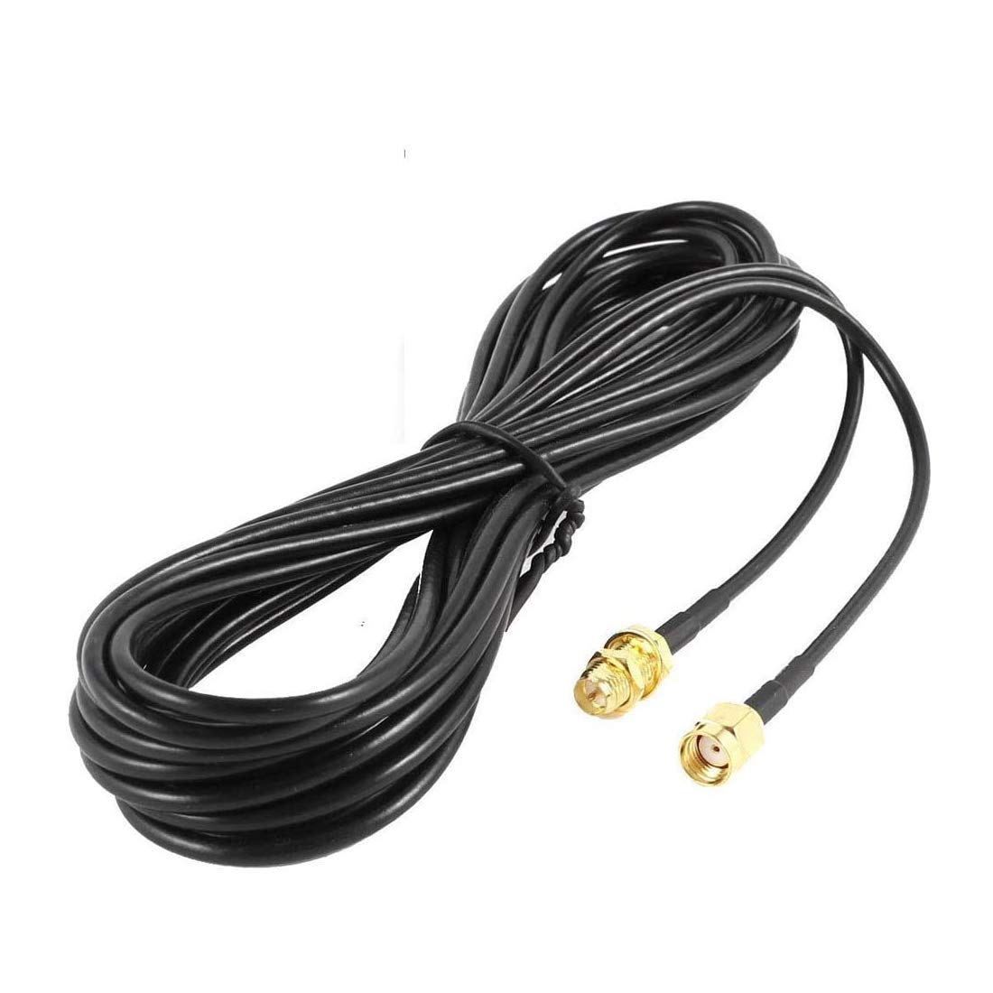 OLOEY 5M 16FT Cable RP-SMA Coaxial Extension Cable Male to Female Connector for Wireless LAN Router Bridge & Other External Antenna Equipment-Not for TV
