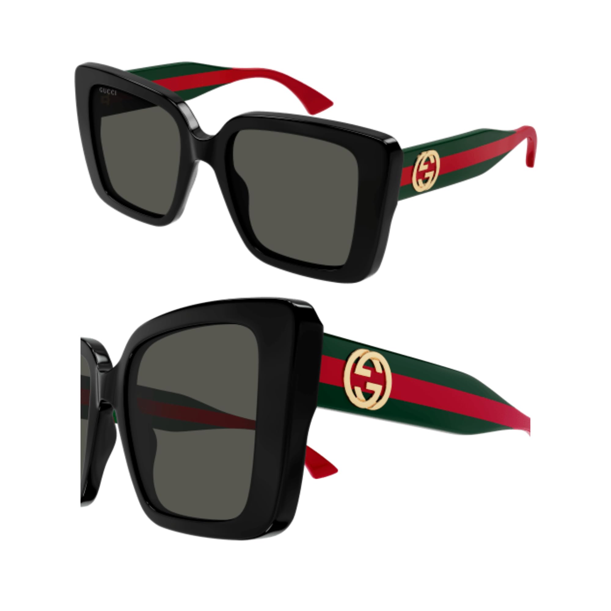 GG1861S GG Interlocking Logo Square-Shaped Non-Polarized Sunglasses for Women – Includes…