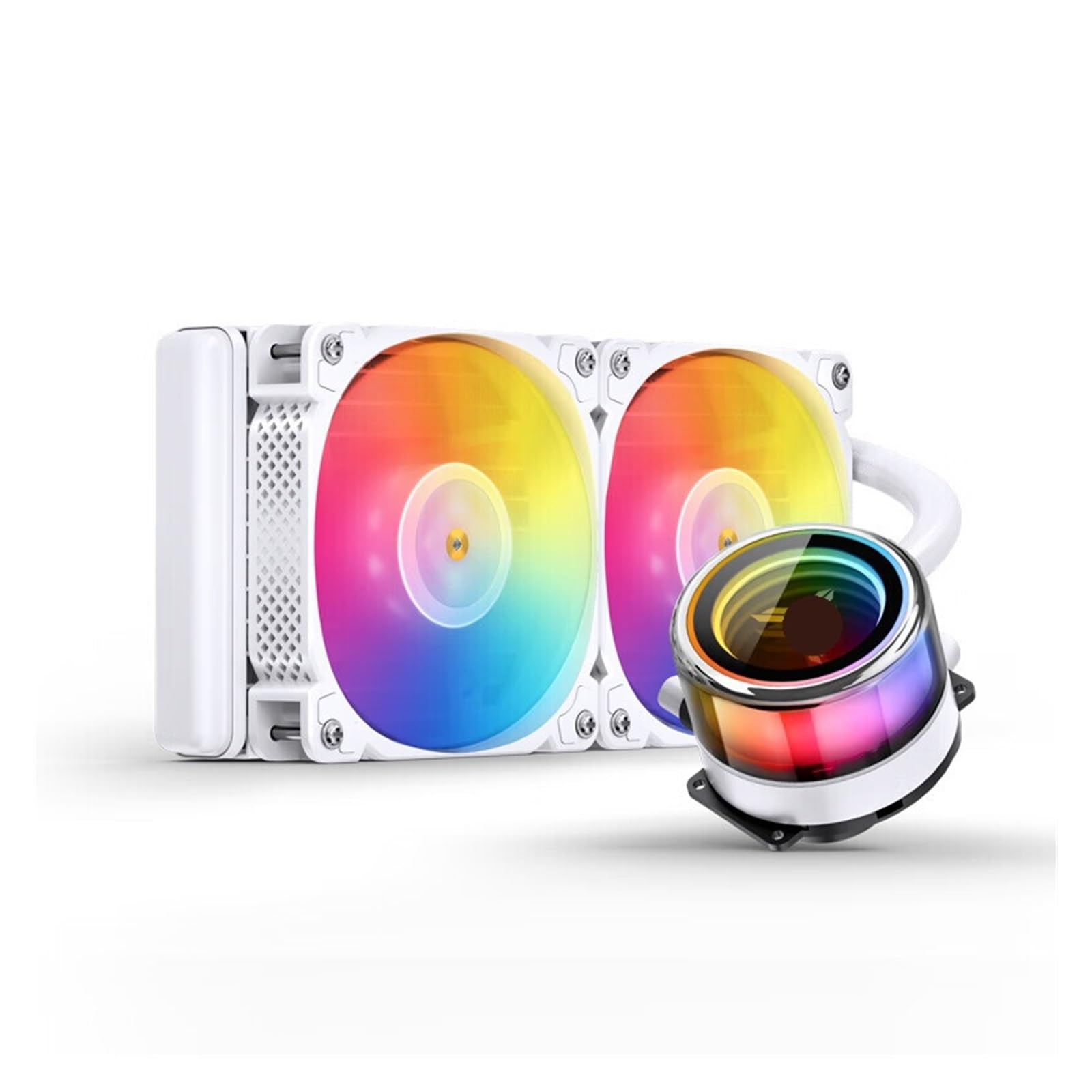 Refroidisseur CPU liquide ARGB TW7-240 blanc compatible Intel 1200 et AMD AM4 240mm