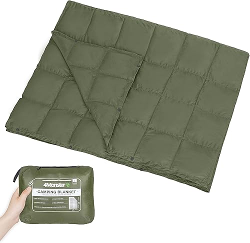 Miniatura 7 de 4Monster Manta de camping plegable, ligera, compacta y resistente al agua, manta de campamento alternativa cálida para avión, senderismo,