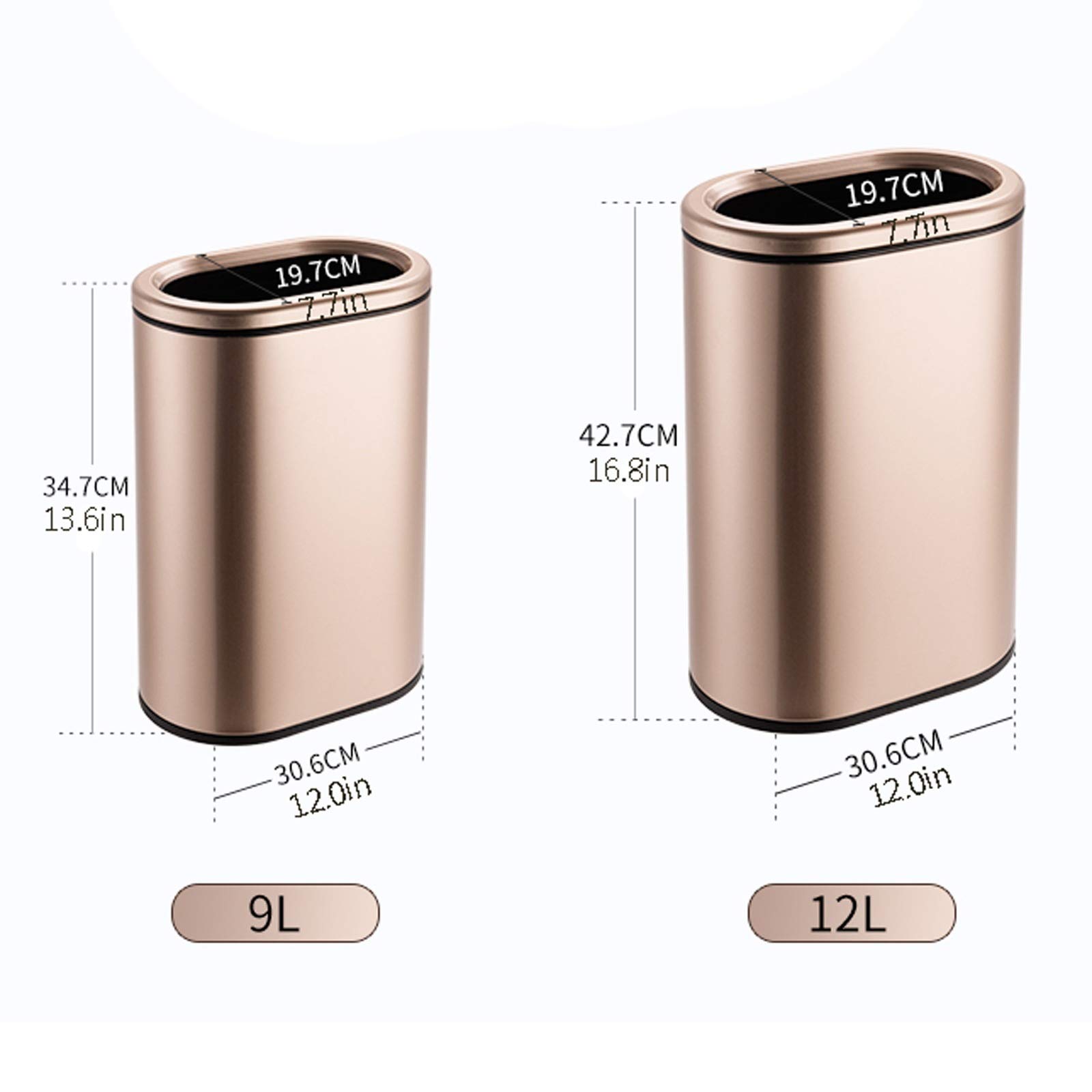 Cestino per il Bagno Creativo aperto in acciaio inox pattumiera cestino della spazzatura senza coperchio superiore aperta Trash Can for la casa, ristorante, locale di riposo, Ufficio Cestino dei Rifiu