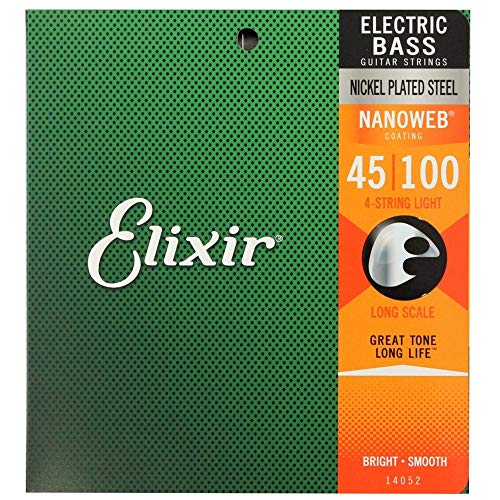 エリクサー ELIXIR 14052 NANOWEB 4-String Light Long Scale エレキベース弦 ×2セット
