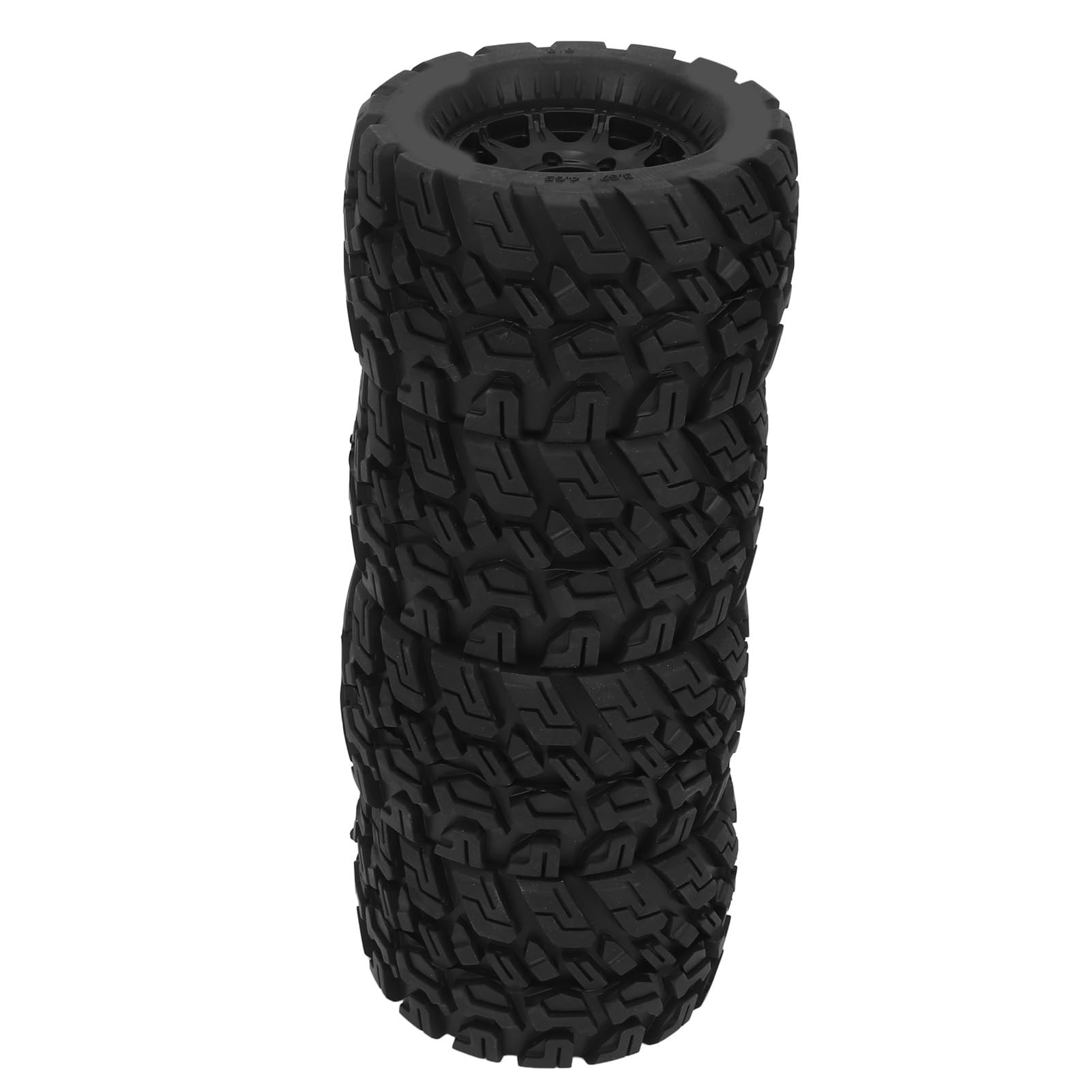 VGEBY Juego de Neumáticos de Goma RC, 4 Piezas Neumáticos de Goma RC Reemplazo Profesional Resistencia Al Desgaste Engrosado Ruedas de Cubo de Coche RC Juegos de Neumáticos y Ruedas