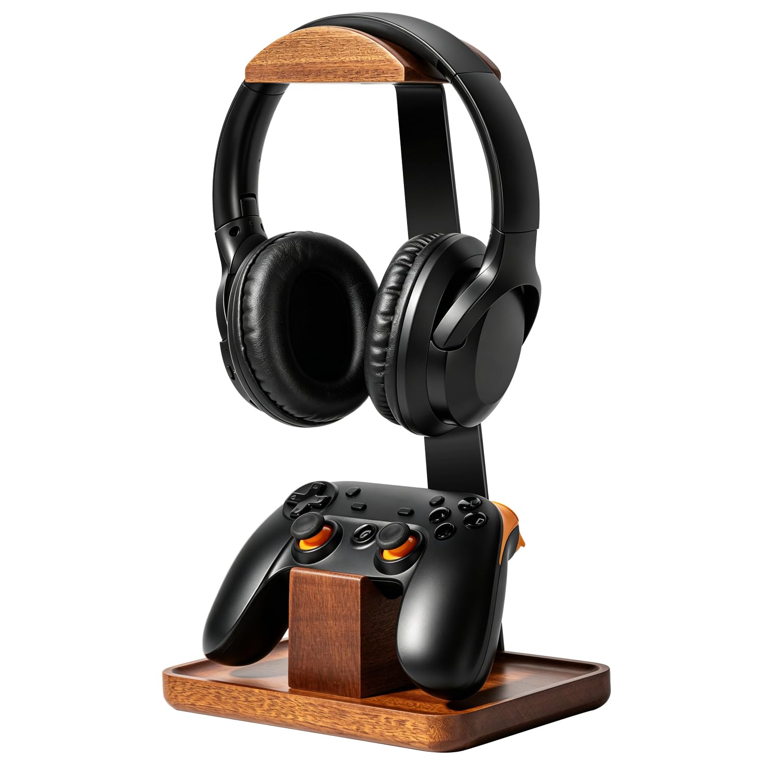 Soporte para auriculares con soporte para controlador de juegos, soporte para auriculares con base de almacenamiento, soporte para controlador, regalo para adolescentes, novios, hermanos y