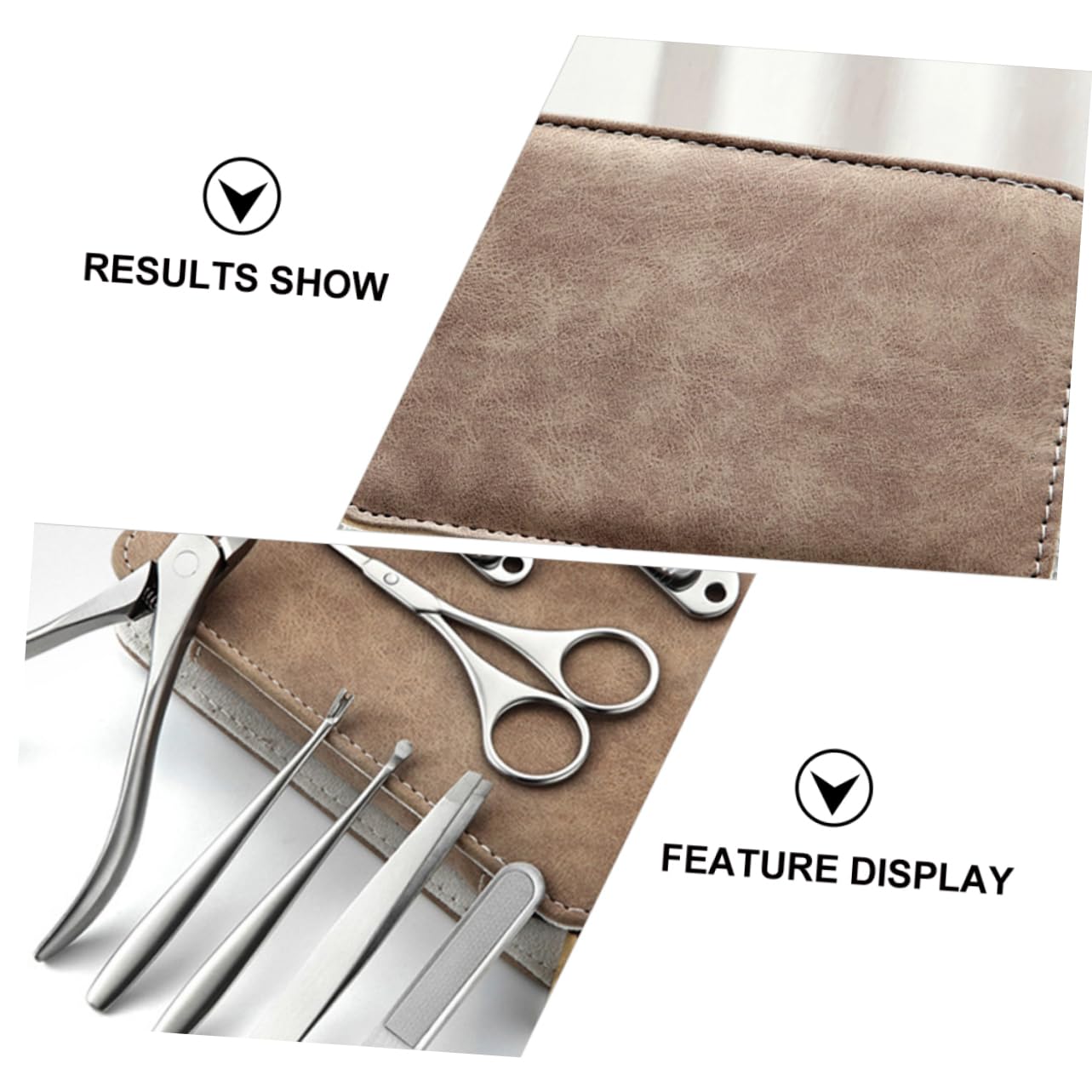 PACKOVE Kit Manicure Professionale 8 Pezzi Tronchesino Unghie Piedi Professionale, in Acciaio Inossidabile, Borsa Pu Argentata, per Uso Casa e Salone