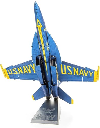 Miniatura 4 de Metal Earth Fascinations Premium Series Blue Angels F/A-18 Super Hornet - Kit de modelo de metal 3D con pinzas