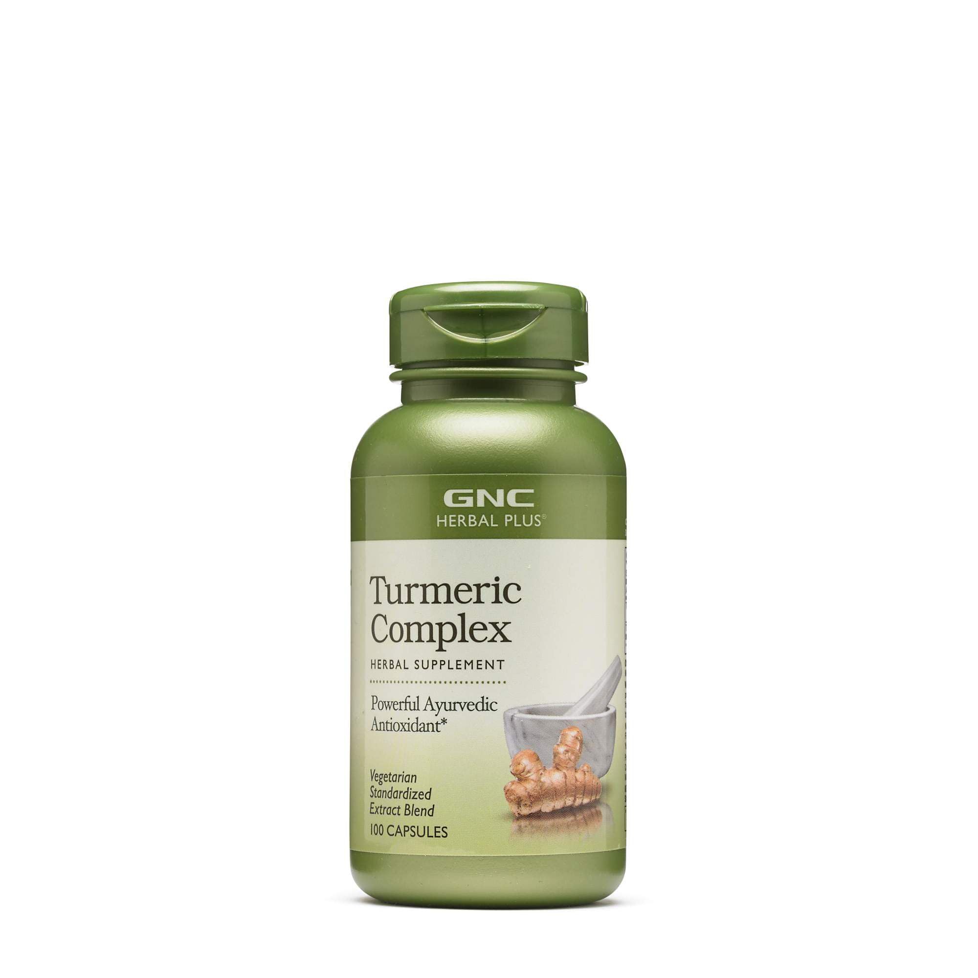 GNC Herbal Plus Turmeric Complex Supplement, Vegetarian, 100 Capsules