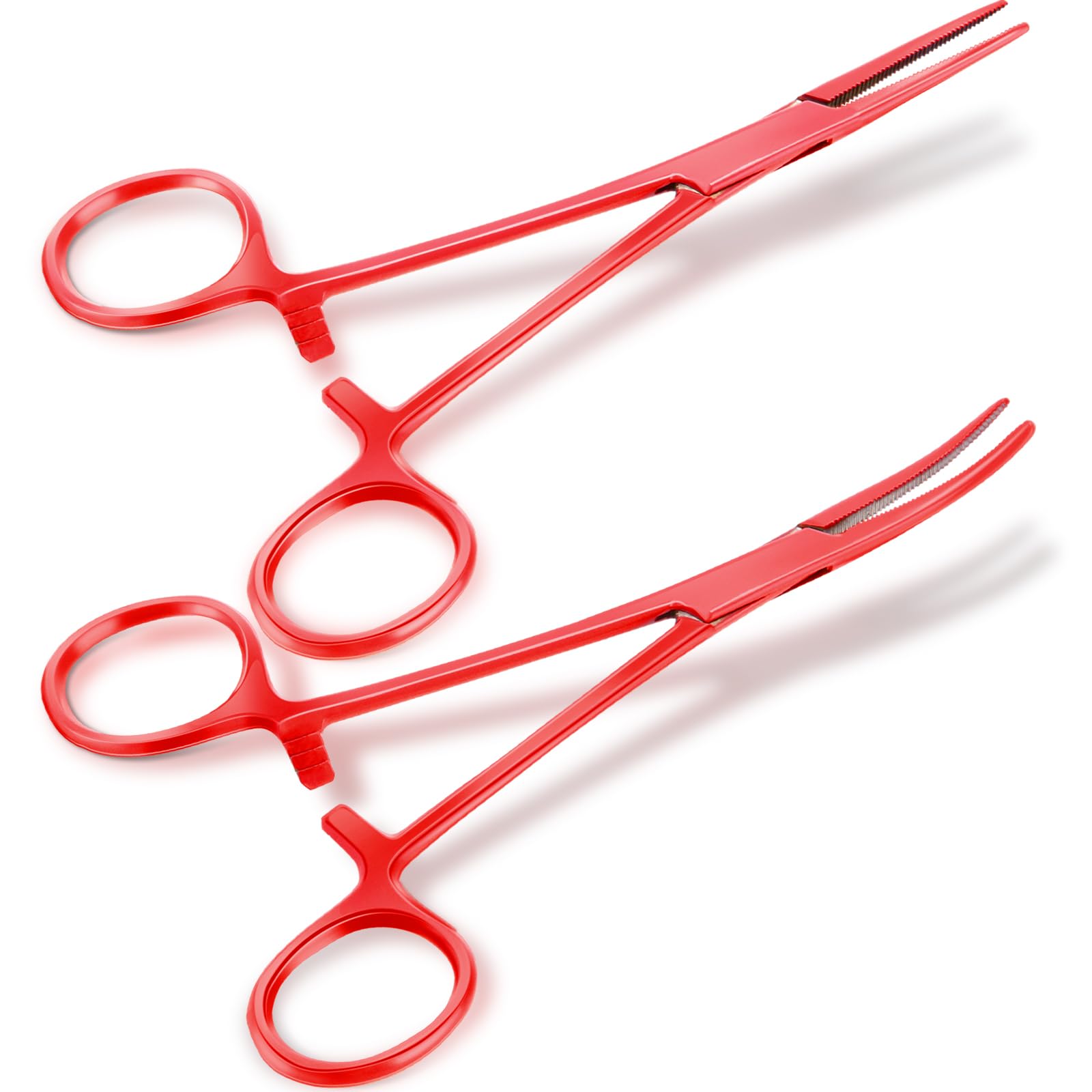 BBTO 4 Pcs Hemostat Forceps Curved Straight, Piercing Pliers,Colorful — Amazon image 14
