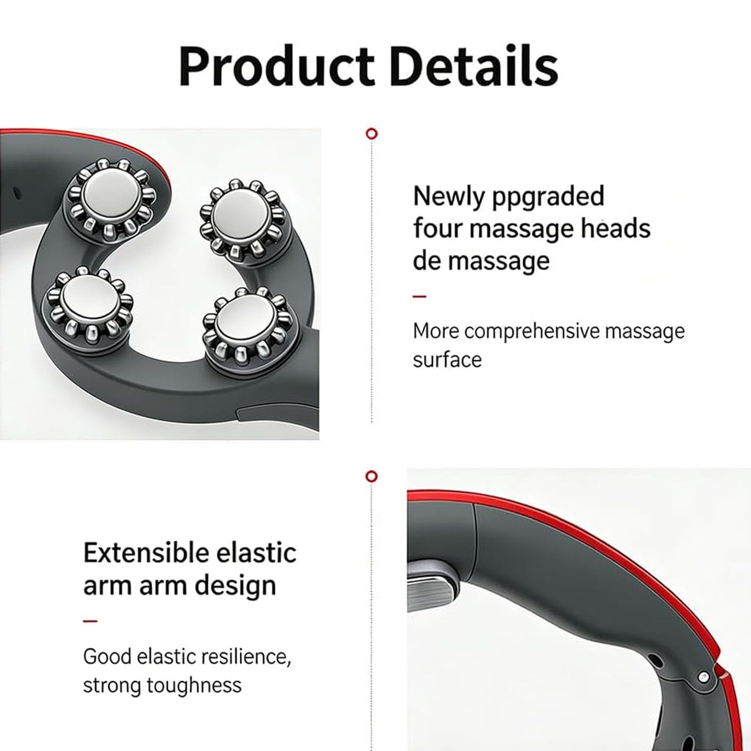 NeuroNeck Pro, Solución Para El Cuello NeuroNeck Pro 11 En 1, Masajeador Cervical NeuroNeck Pro Con 4 Cabezales, 6 Modos, 9 Niveles, Alivia La Presión Del Cuello, Para El Hogar Y La Oficina (Blanco*1)