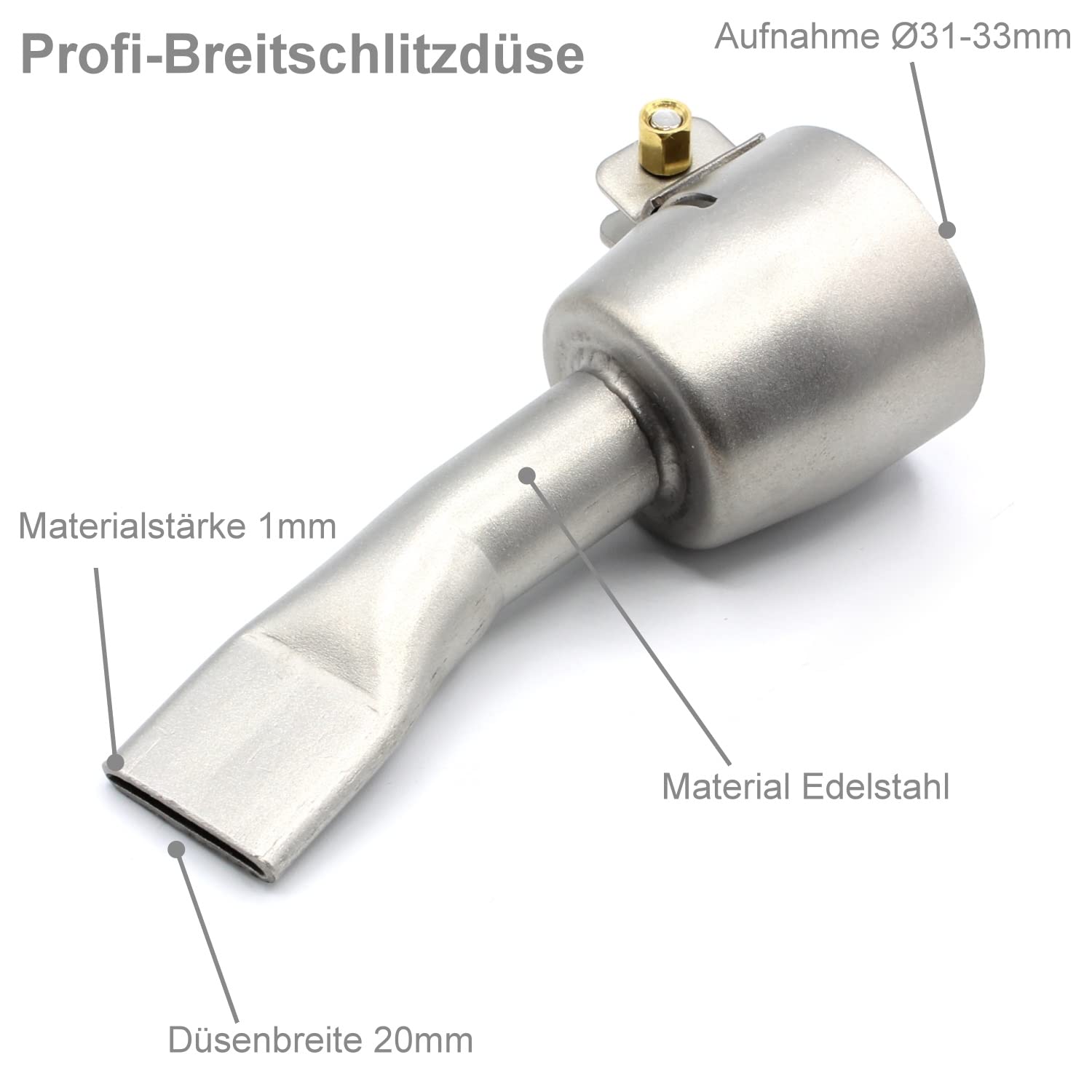 2 Buses De Soudage Plat Leicester 32mm - Pour Pistolet Air Chaud Soudure Plastique PP/PVC - Acier Inox