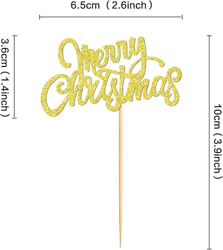 Miniatura 6 de Paquete de 24 adornos para cupcakes de Navidad para cupcakes, adornos navideños para cupcakes para regalo de Navidad, fiestas, suministros de