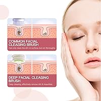 Vista 4 de Cabezales de cepillo de limpieza para poros obstruidos y dilatados, limpieza profunda, cabezales de cepillo facial universales (6 piezas)