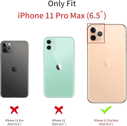 Miniatura 2 de Fycyko Funda protectora para iPhone 11 Pro Max con purpurina para mujeres y niñas, funda protectora suave y brillante para iPhone 11 Pro Max, rosa