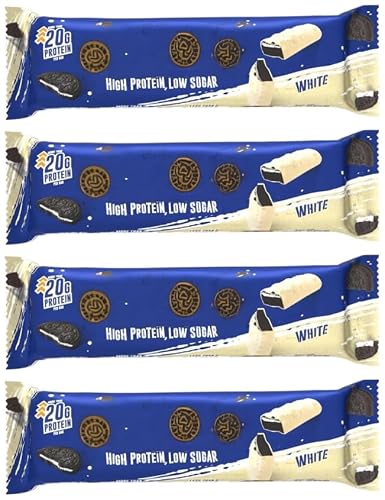 Image of CARB KILL High Protein White Chocolate Oreeos bars, Low Sugar Oreeos Bars, 4 x 60 g