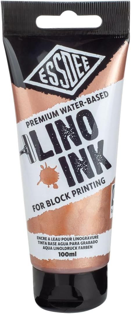 Essdee Block Printing Ink, Metallic Bronze, 100ml