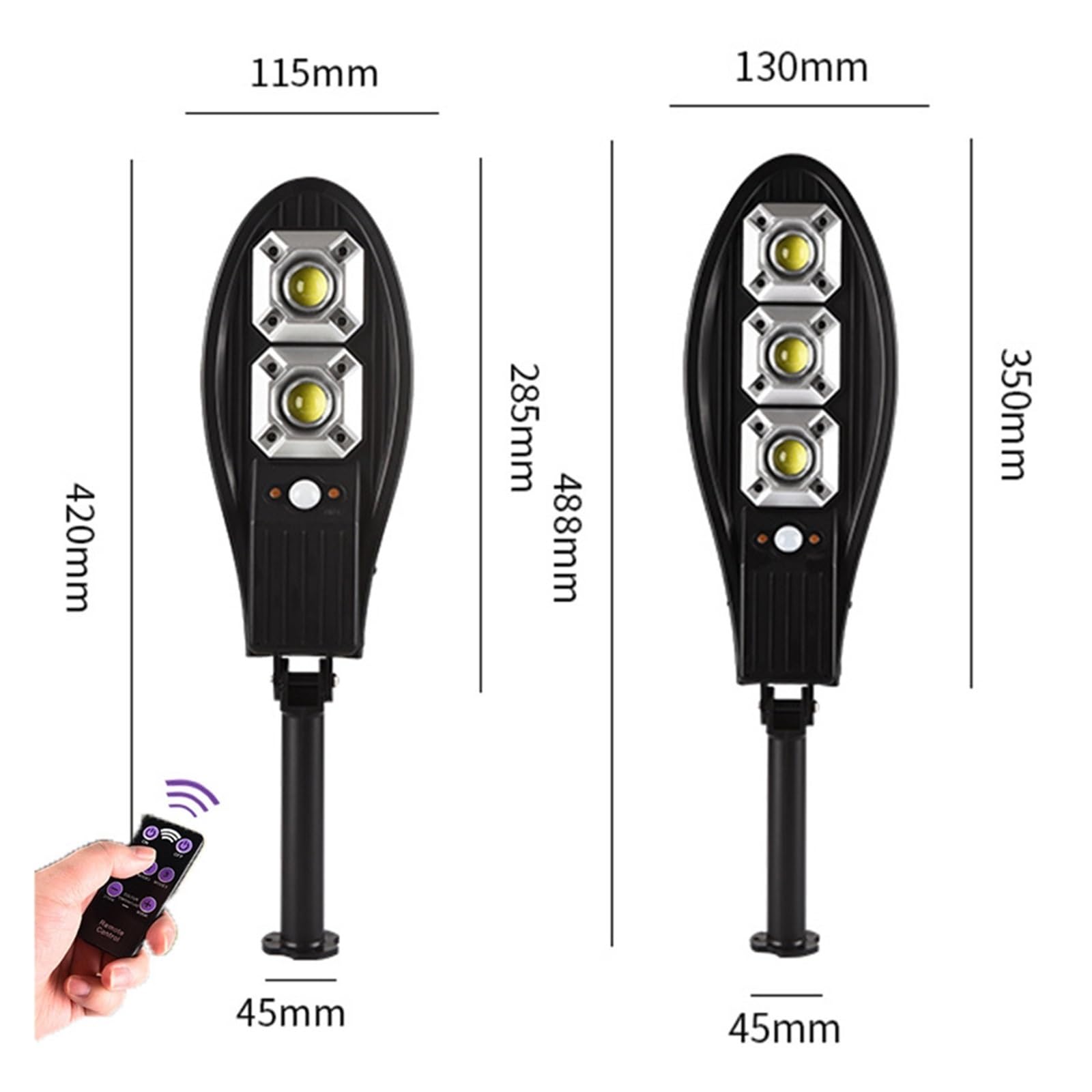 Naświetlacz LED Zewnętrzna Lampa Słoneczna Lampa Dziedzińca LED Zasilana Światłem Słonecznym Wodoodporna Lampa Uliczna Z Czujnikiem Ruchu PIR Do Oświetlenia Ogrodowego Oświetlenie krajobrazu RGB(5 Ext