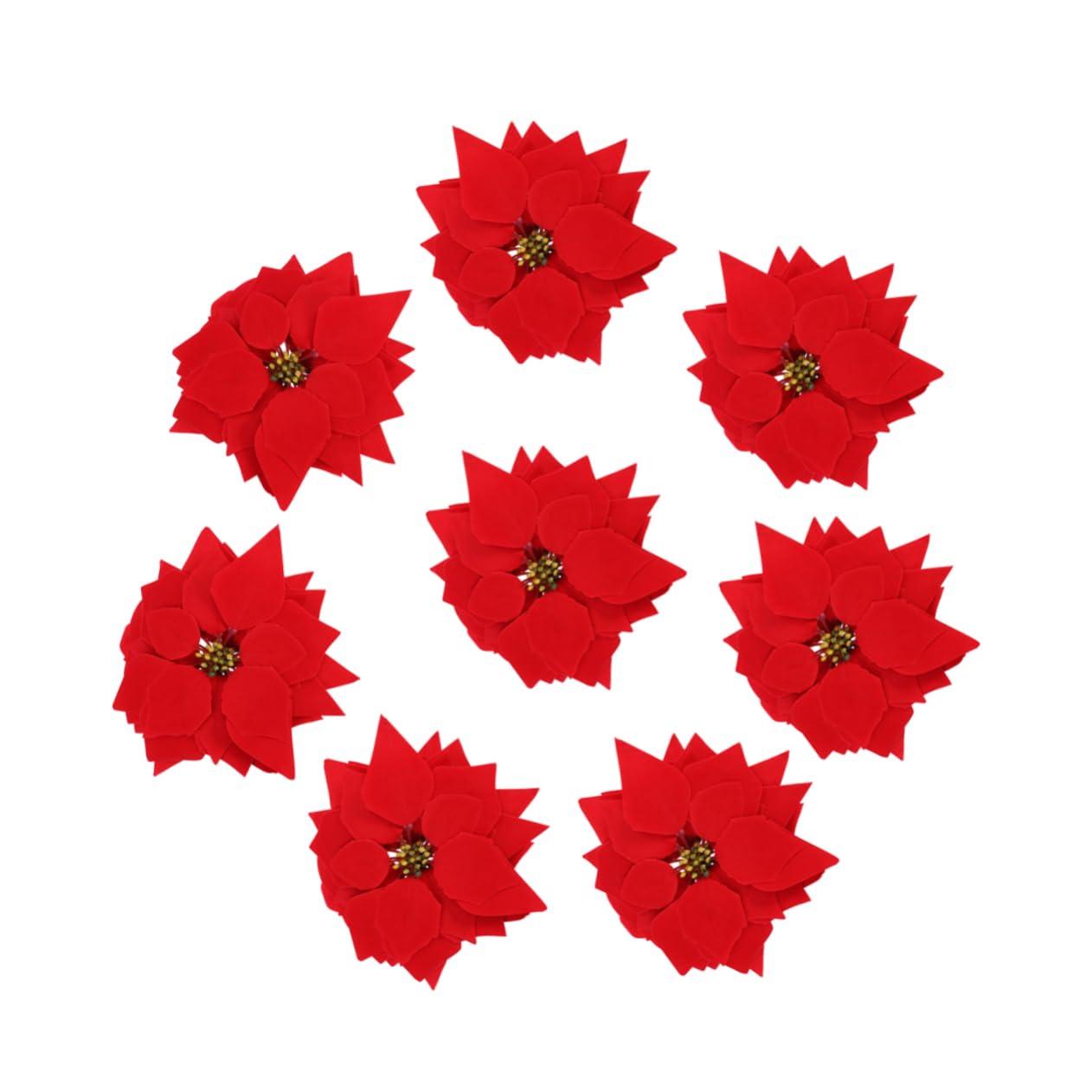 Künstliche Weihnachtsstern Blütenköpfe 50 Stück Für Weihnachtsbaum Türkranz Und Tischdekoration Außen Und Innendekor