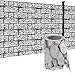 Produktbild HENGMEI 35m x19cm Sichtschutzfolie PVC Sichtschutzstreifen mit Zaunfolie Befestigungsclipse Windschutz Stabmattenzaun Gartenzaun Blickdicht Doppelstabmatten für Gartenzaun, Balkon, Marmorkies (35m)