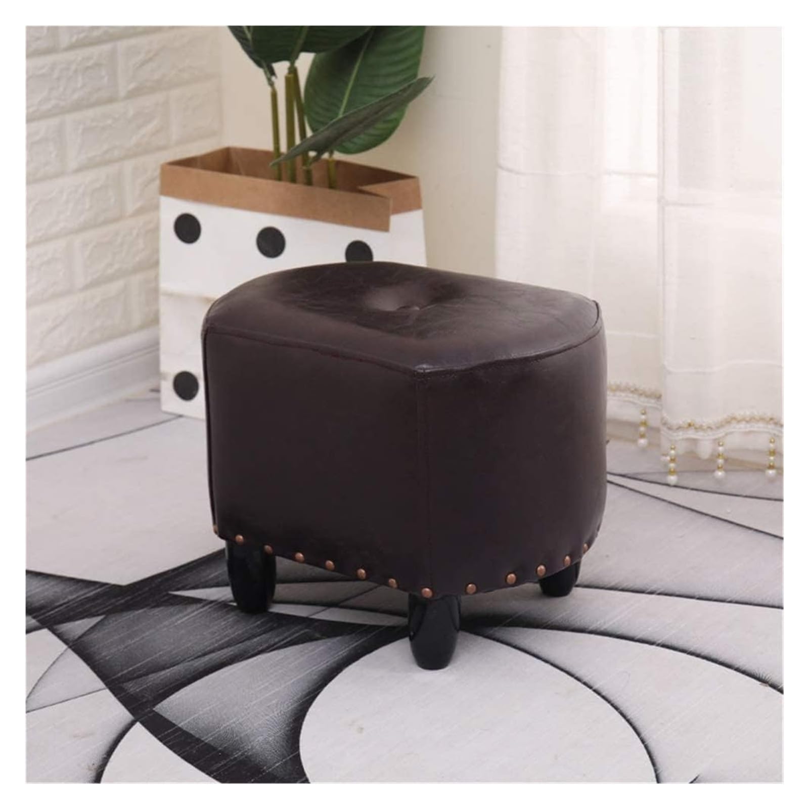 Repose-pieds ottoman similicuir pour canapé et fauteuil de salon