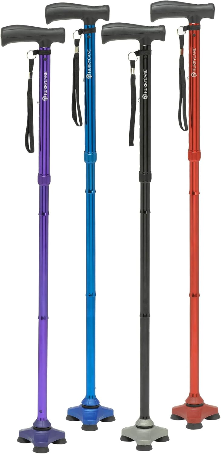 HurryCane HCANE-BK-C2 Freedom Edition Foldable Walking Cane with T Handle, Original Black : Health & Household