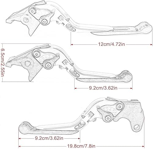 Miniatura 3 de M para Benelli Jinpeng 502 TRK502 TRK 502X 2018-2023 motocicleta CNC ajustable extensible manillar palanca de embrague de freno plegable Y (Color