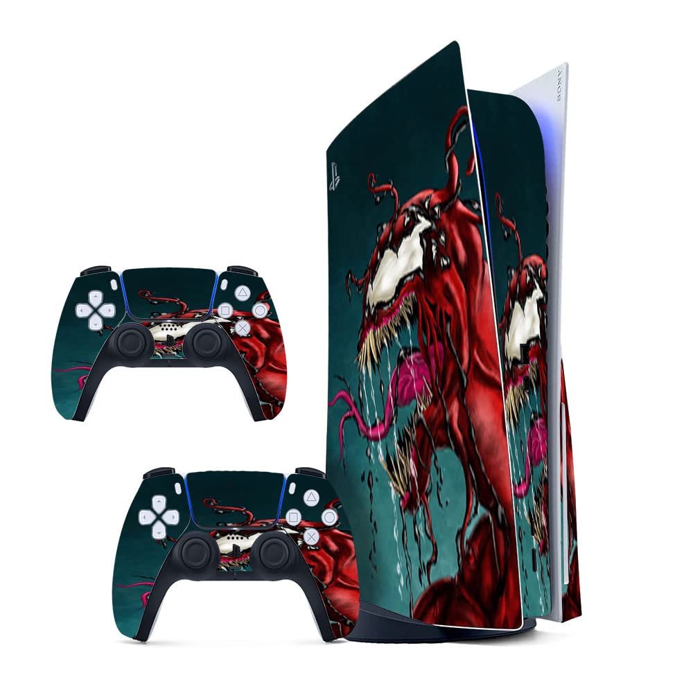 See full amazon price history chart for GADGETS WRAP Printed Vinyl Skin Sticker Decal for Sony PS5 PlayStation 5 Disc Edition Console & 2 Controller (Skin Only, Console & Controller not Included.) - Red Venom GADGETS WRAP Printed Vinyl Skin Sticker Decal for Sony PS5 PlayStation 5 Disc Edition Console & 2 Controller (Skin Only, Console & Controller not Included.) - Red Venom (B0BW3TJN3Q) Amazon Price History, Amazon Price Tracker