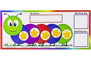 Caterpillar Token Board Dry Erase Star Chart for Kids Ages 3-10