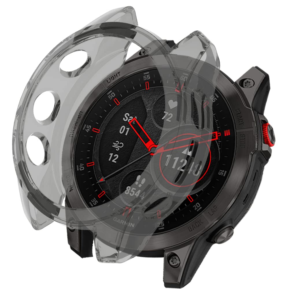 KeeFosTPU Case Compatible with Garmin Epix Gen 2, Shock-Absorbing Protective Case, Flexible Case for Garmin Epix Gen 2 (Black)