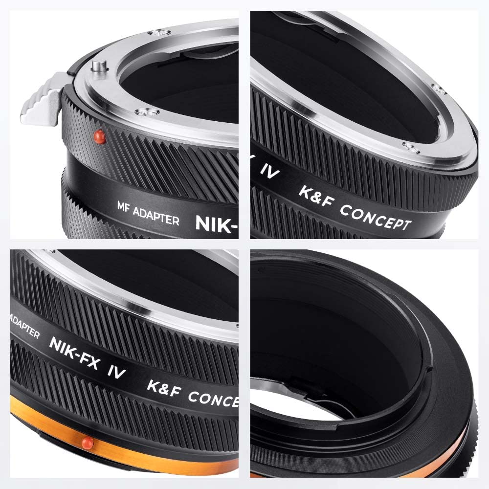 K&F Concept Bague d'adaptation Manuelle Compatible avec Utiliser Objectifs Nikon F sur Appareils Photo Fujifilm X de Version IV NIK-FX