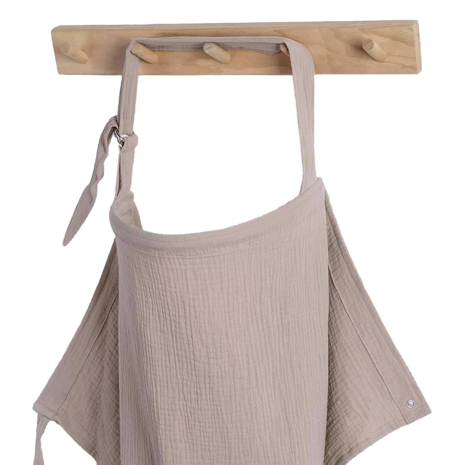 Blissful Diary Muslin Nursing Cover for Breastfeeding, Breathable Breastfeeding Cover up with Arch Neckline for Women, Nursing Apron (Agreeable Gray)