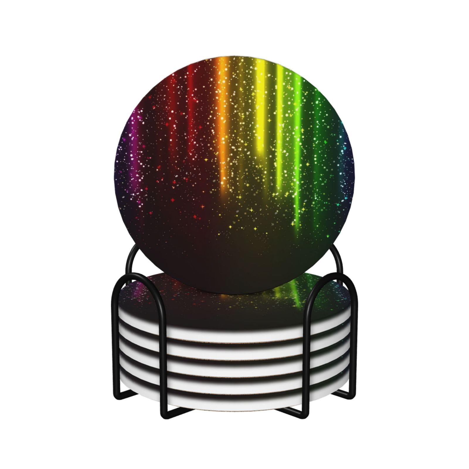Dessous de verre absorbants fluo pour décoration de table et apéritif entre amis