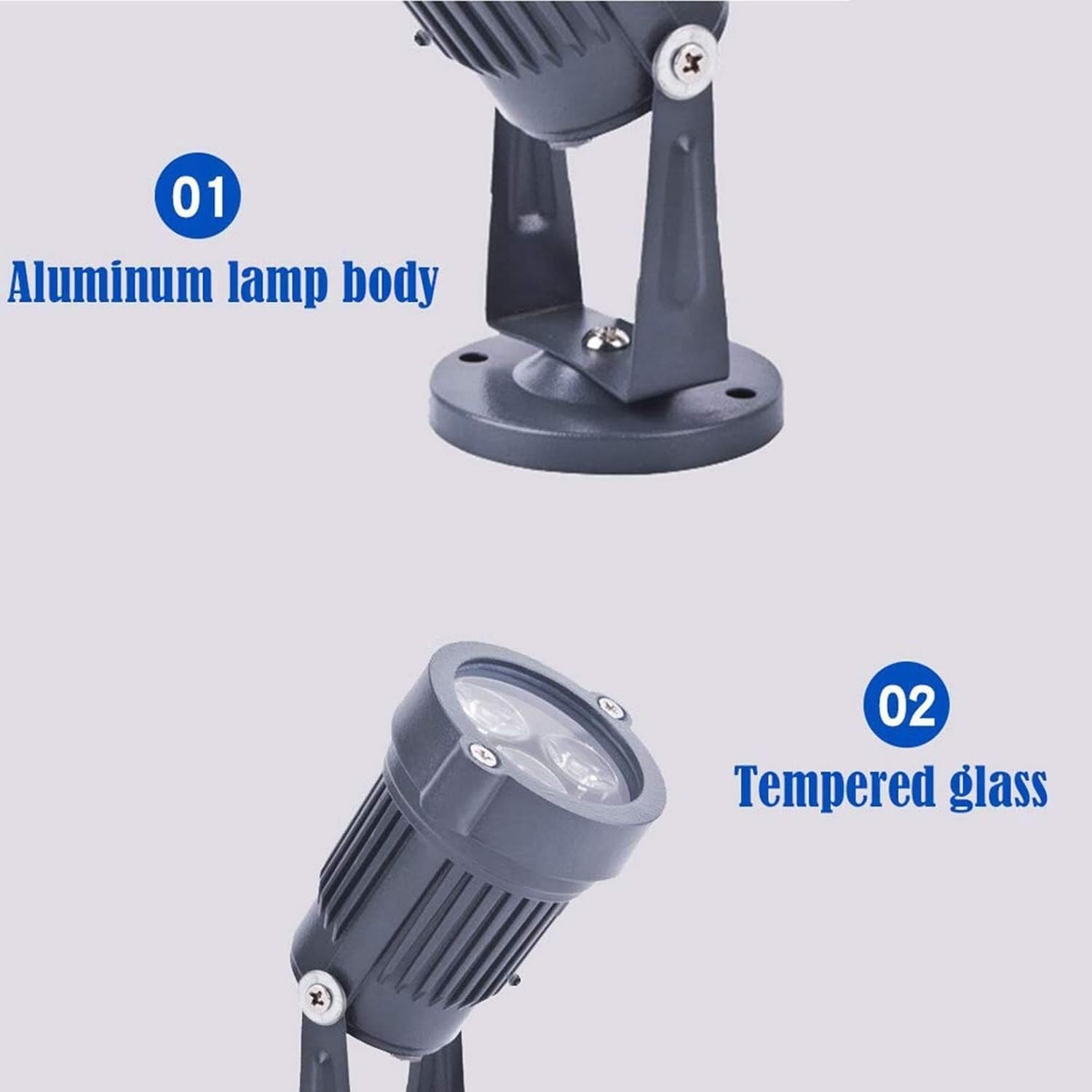 4 Stück IP65 wasserdichte Beleuchtung for den Garten – 3 W Rasenleuchte, LED-Außenstrahler, Flutlicht, Werbeschilder, Projektionsscheibenstrahler(Green)