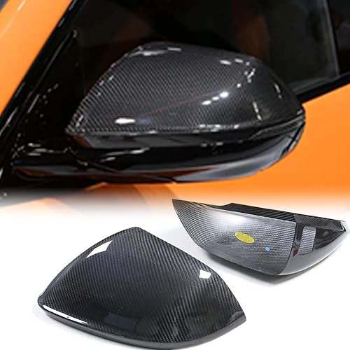Miniatura 1 de WASHLA Cubiertas de espejo seco de fibra de carbono para Lamborghini Urus para Audi Q8 2018-2021 Añadir en estilo tapas de espejo retrovisor lateral