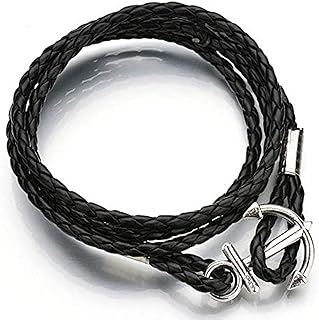 Fashion Anchor Bracelet Black Rope Chain Bracelet Men Women