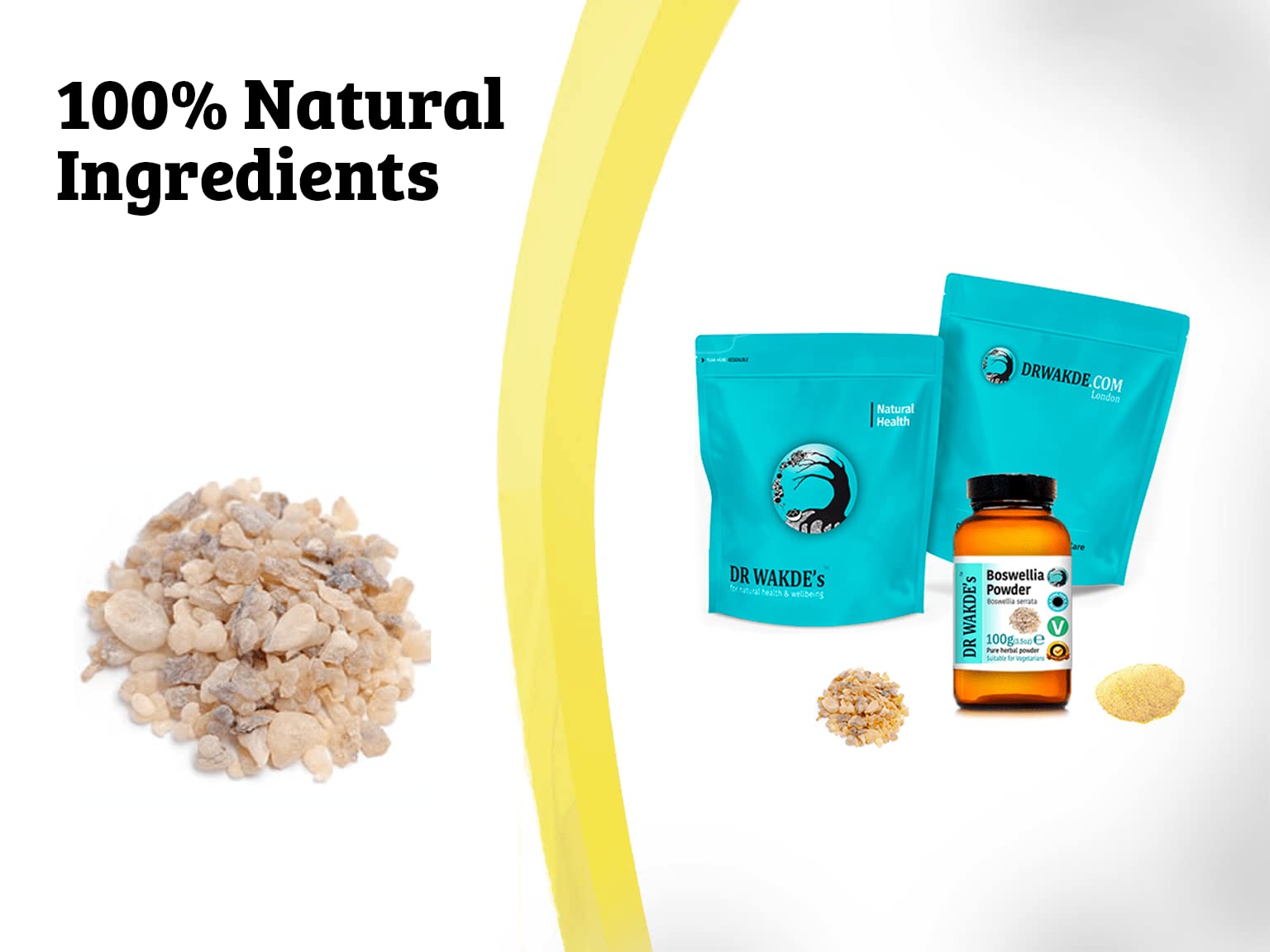 DR WAKDE'S® Boswellia Polvo (Boswellia serrata o Salai guggul) - 500g (1.1lb) I Pura, molida y secadaI polvo I Producto ayurvédicos I Sin aditivos I Entrega en el mismo día