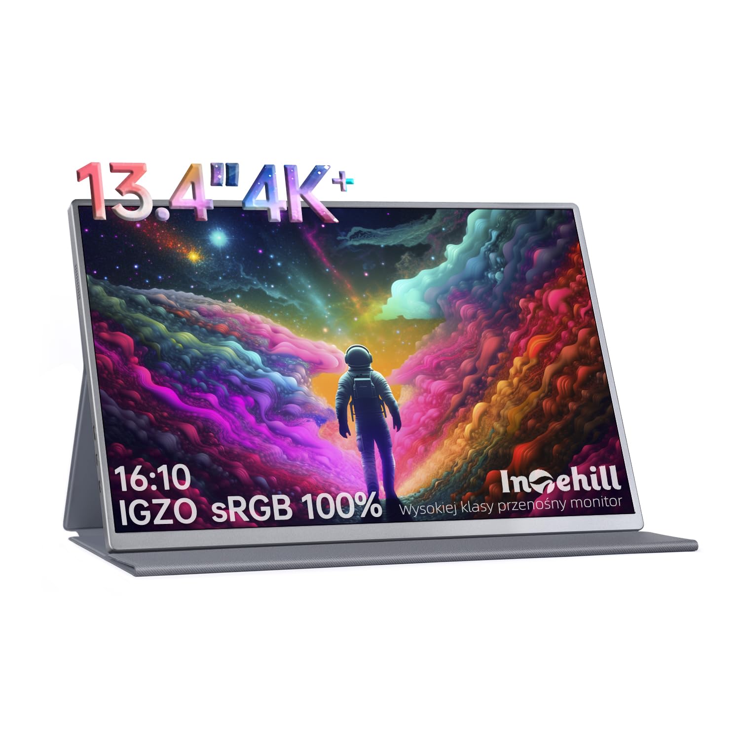 Przenośny monitor 4k, Intehill 13.4-calowy 3840×2400 z HDMI
