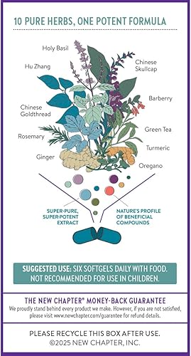 Miniatura 7 de New Chapter Zyflamend™ Mini Softgels, suplemento para articulaciones y alivio herbal del dolor - con cúrcuma, jengibre y té verde - para una