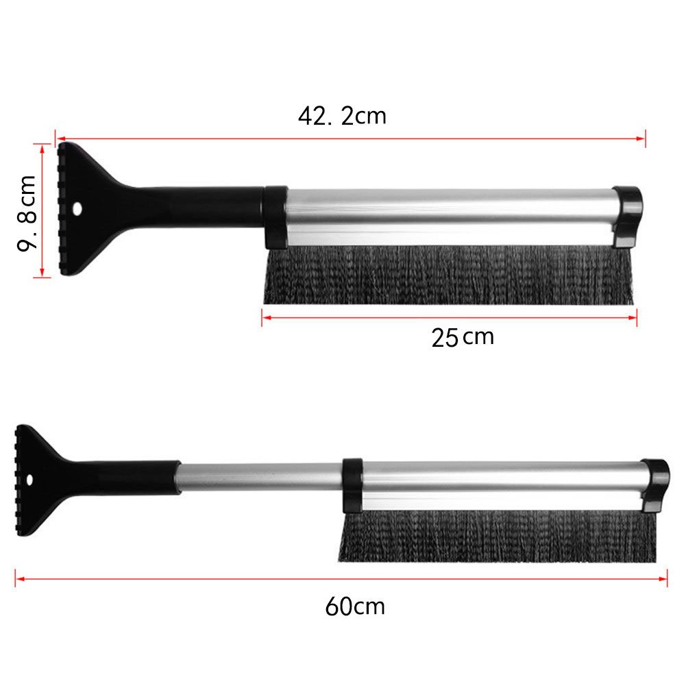 SEIWEI 2 in 1 Snow Shovel Snow Brush Ice Scraper Ice Scraper Stretching Snow Removal Tool for Cars Windshield House Winter