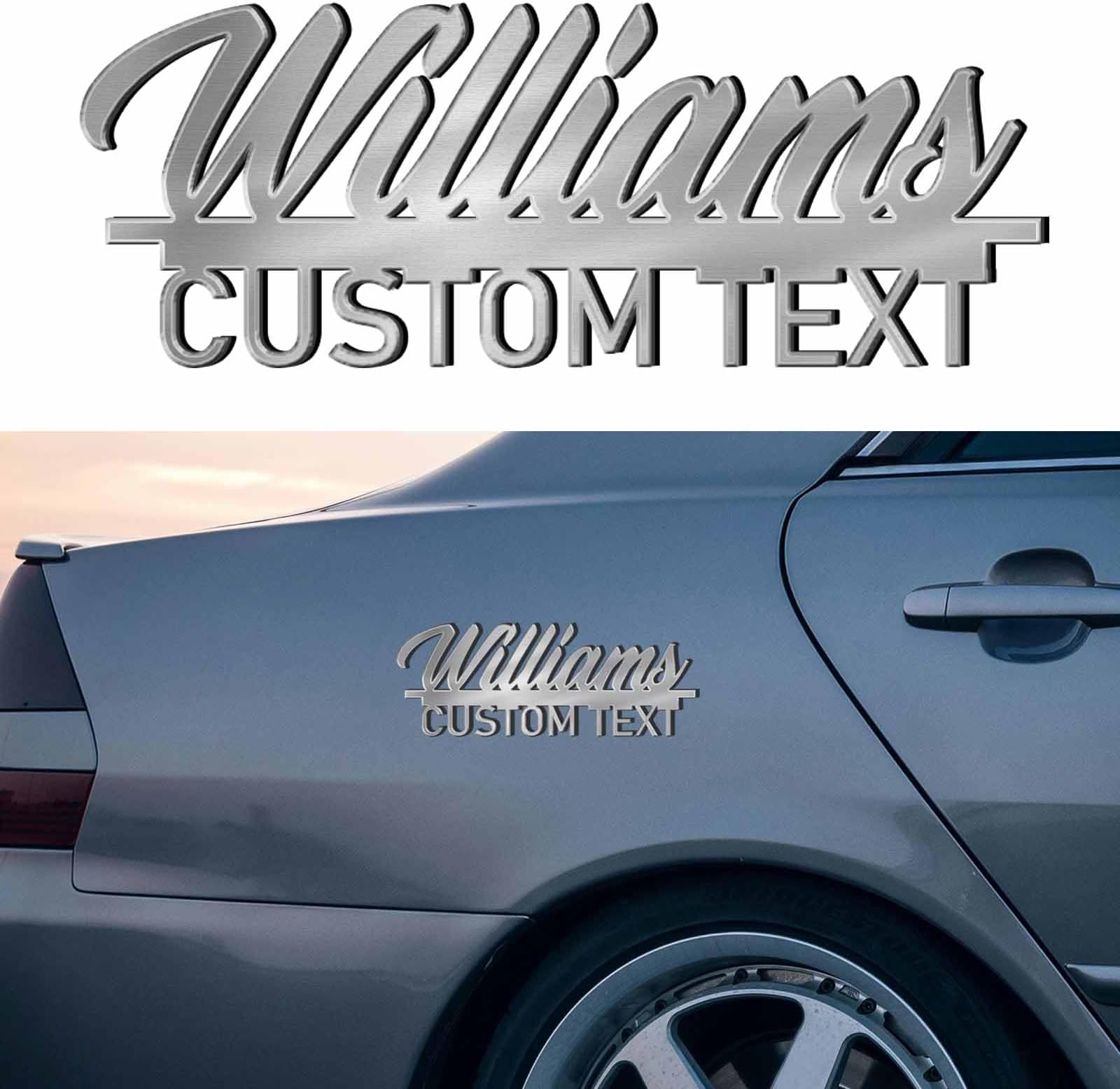 Custom Emblem 3D with Personalized Name, Custom Automotive Metal Letters Emblem, Personalized 3D Chrome Metal Stickers Strong Adhesive Decals Car Truck Boats Gifts