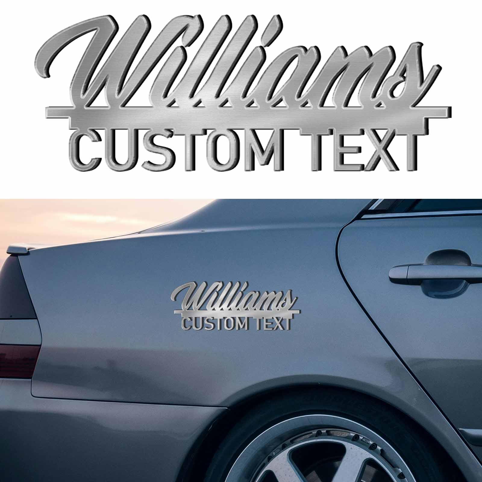 Custom Emblem 3D with Personalized Name, Custom Automotive Metal Letters Emblem, Personalized 3D Chrome Metal Stickers Strong Adhesive Decals Car Truck Boats Gifts