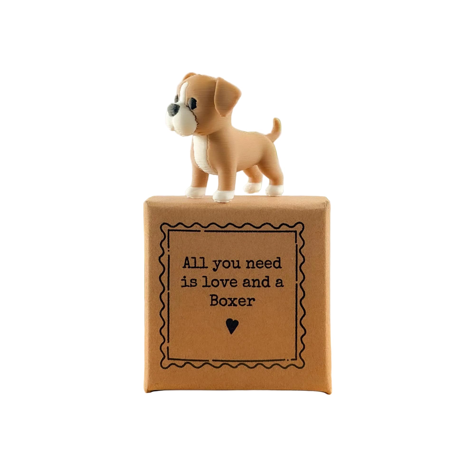 Image Industry Boxer Tiny Little Gift | Miniature Dog Keepsake in Gift Box