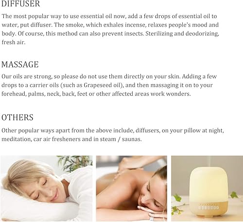 Miniatura 5 de Juego de 20 aceites esenciales 100% puros (arándano, neroli, café, loto, melocotón, flor de cereza, caléndula, mejorana, uva, magnolia, tuberosa,