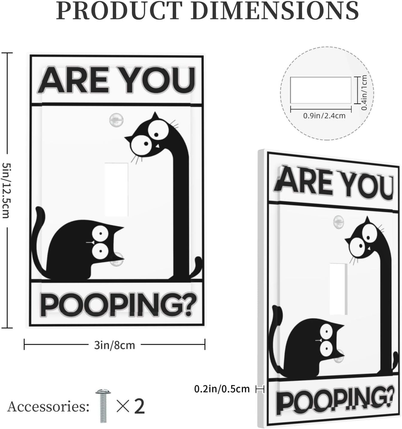 Decorative Light Switch Covers Funny Bathroom Art with Are You Pooping Single Toggle Light Switch Cover Plate 1 Gang Outlet Covers Wall Plate Electrical Device Switchplate Dimmer Faceplate
