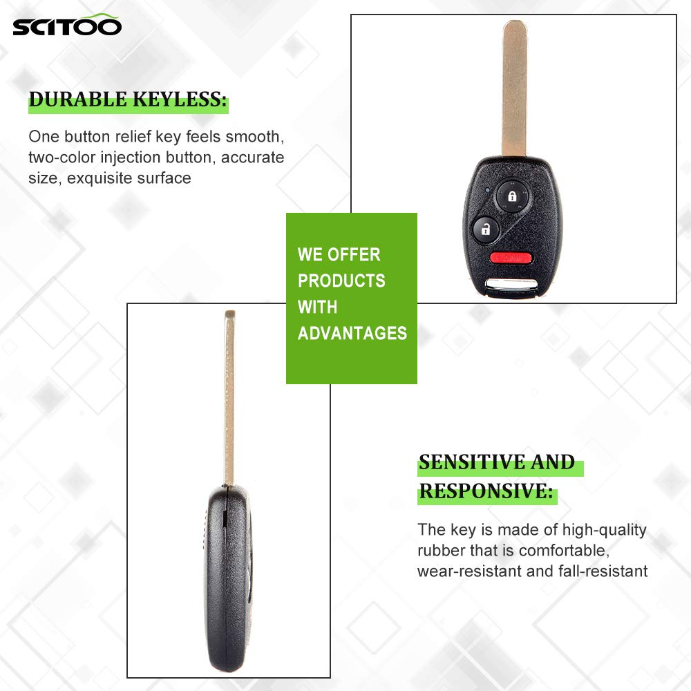 Amazon.co.jp: キーレスエントリ、scitoo 2 x新しいUncut交換リモート