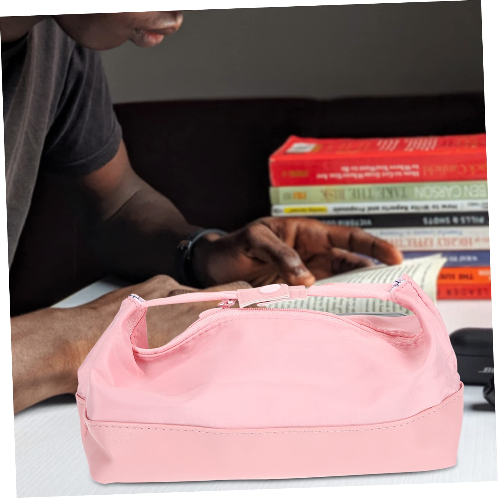 COHEALI 5pezzi Borsa Astuccio Multifunzionale Per Ragazze Astuccio Elegante Con Capacità Per Cancelleria e Trucco Delicato Per Scuola e Viaggi