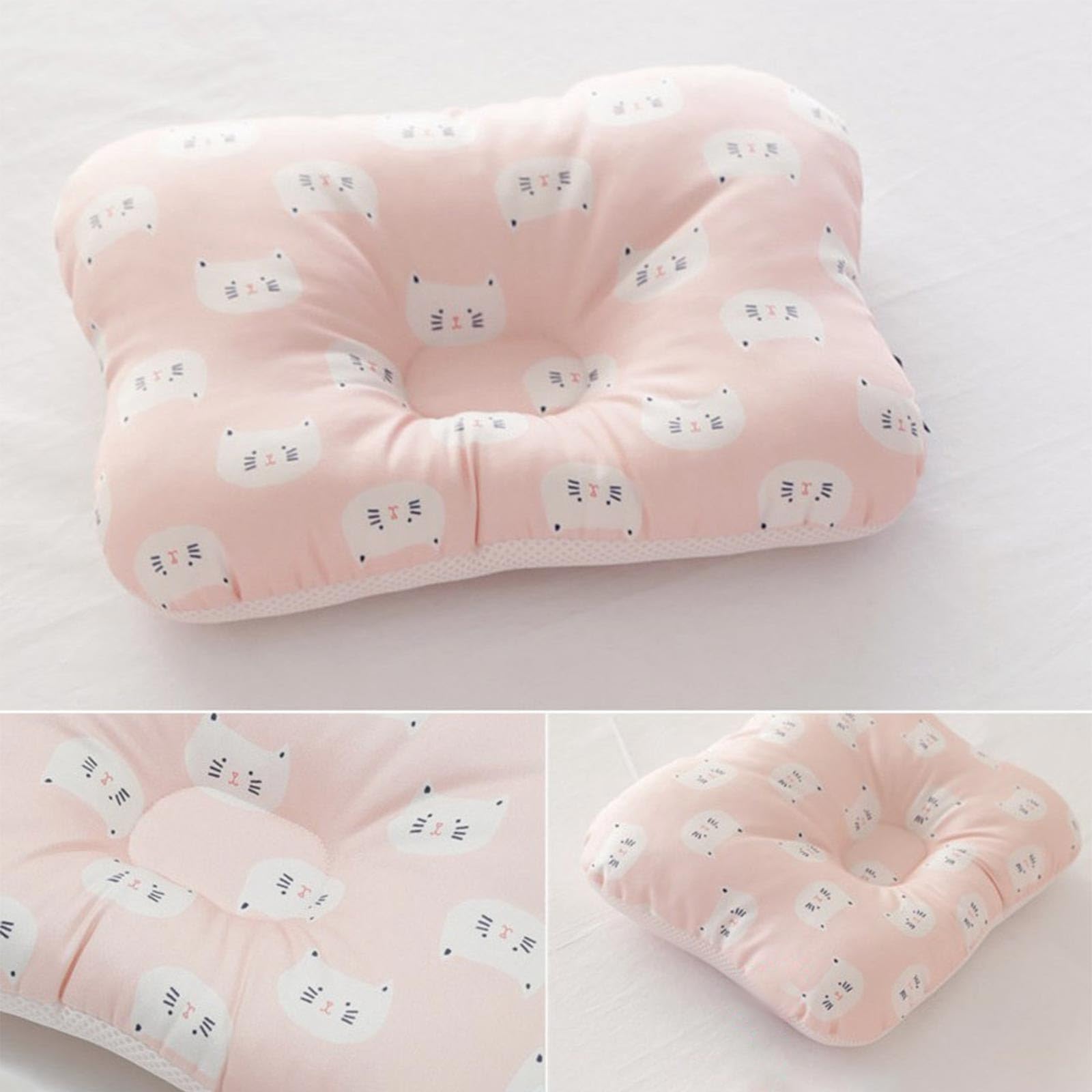 Rosa Baby Kinderwagen Kissen 67x38cm - Weiche Stütze Gegen Plattkopf Für AutoSitz & Kinderwagen